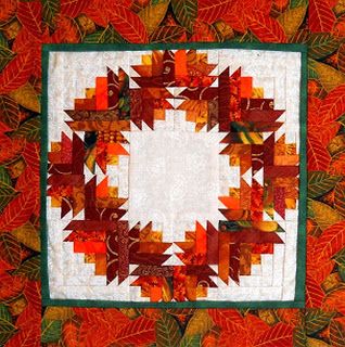 Fall Quilt Patterns, Log Cabin Quilt Pattern, Quilted Wall Hanging, Hanging Quilts, Autumn Rose, Quilt Square Patterns, Quilt Square, Log Cabin Quilts, Miniature Quilts