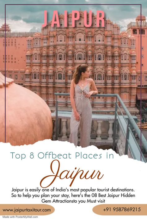 Jaipur is easily one of India's most popular tourist destinations. So to help you plan your stay, here's the 08 Best Jaipur Hidden Gem Attractionsto you Must visit Hawa Mahal, Pink City, Hidden Gem, Tourist Destinations, Hidden Gems, Leaning Tower Of Pisa, The Locals, Jaipur, You Think