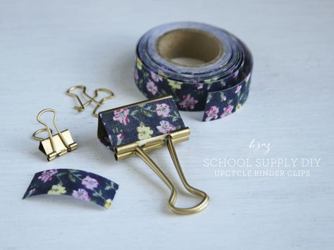 BSAZ CREATES | SCHOOL SUPPLY DIY | UPCYCLE BINDER CLIPS Escuela Diy, Back To University, School Supplies Highschool, Accessoires Barbie, Diy School, Diy Back To School, Personalized Pencils, Diy School Supplies, Diy Upcycle