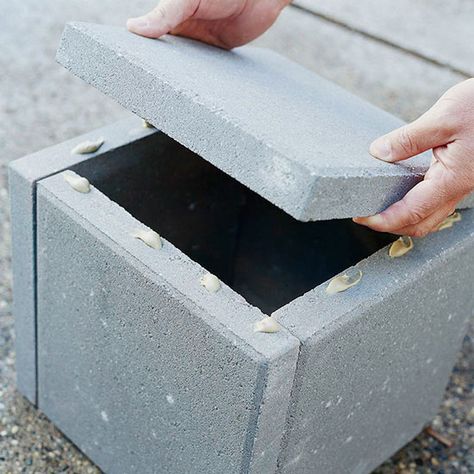 Concrete Planter Boxes, Pavers Diy, Concrete Containers, Diy Concrete Planters, Concrete Planter, Diy Concrete, Have Inspiration, Concrete Planters, Planter Box