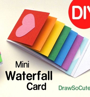 Follow along to learn how to create these awesome mini waterfall message cards step by step (flip card). This is a easy DIY craft tutorial that only requires materials you already have at home like glue, scissors, markers and paper. This fun Emoji card and Rainbow card are just some ... Easy Birthday Cards Diy, Diy Waterfall, Waterfall Card, Fun Emoji, Mini Waterfall, Made For Kids, Simple Birthday Cards, Cool Paper Crafts, Rainbow Card