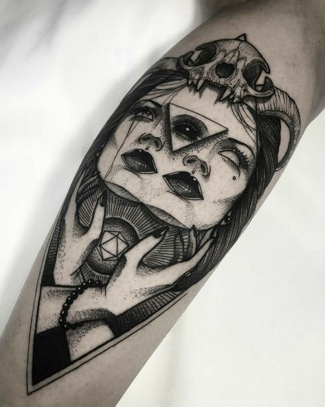 Shape Tattoo, Gemini Tattoo, Scary Tattoos, Witch Tattoo, Creepy Tattoos, Dark Tattoo, Pattern Tattoo, Piercing Tattoo, Unique Tattoos