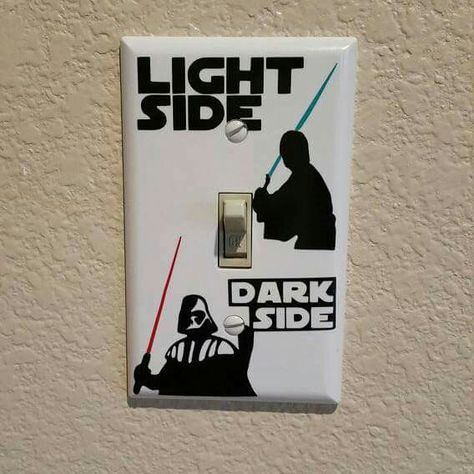 Star Wars Light Switch Cover, Star Wars Light Switch, Star Wars Room Decor, Star Wars Wall Decal, Star Wars Bedroom, Star Wars Wall Art, Star Wars Light, Star Wars Room, Star Wars Quotes