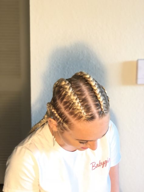 Cornrows for white girls Cornrows For White Women, Cornrow Hairstyles For White Women, Corn Rows White Women, Cornrows White Girl, Cornrows Braids White, Braid Styles For White Women, Cornrow Hairstyles White, Hairstyles White Girl, Girl Cornrows