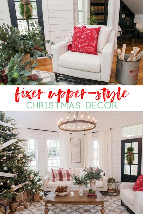 farmhouse christmas decor - fixer upper christmas - rustic christmas - joanna chip gaines holiday - magnolia christmas home decor Hgtv Modern Farmhouse Christmas Trees Images, Magnolia Market Christmas 2022, Joanna Gaines Christmas Decor, Fixer Upper Christmas, Fixer Upper Welcome Home Episode 1, Joanna Gaines Christmas, Magnolia Christmas Decor, Rustic Farmhouse Christmas Decor, Magnolia Farms Fixer Upper