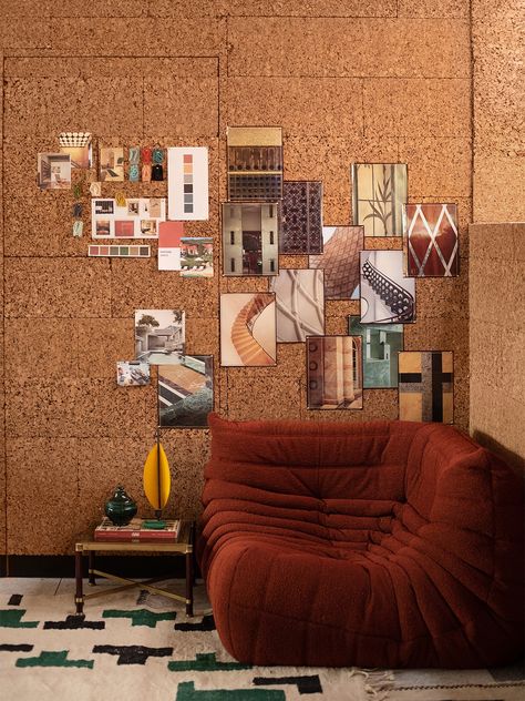 Cork Wall, Beni Rugs, Moroccan Design, Cork Board, Design Milk, Studio Apartment, Traditional Rugs, Moroccan Rug, Marrakech