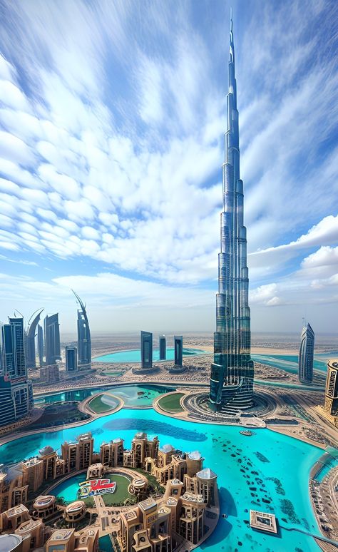 Travel Video Ideas, The Burj Khalifa, Dubai Architecture, Bungalow Flooring, Dubai Aesthetic, Galaxy Images, Modern Construction, Dubai Tour, Architecture Landmark