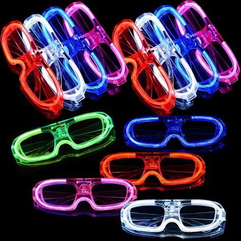 Amazon.com: Dwenarry 30 Pack Led Light Up Glasses Party Favors Glow In The Dark Glasses Flashing Led Sunglasses for Party Bulk Easter : Clothing, Shoes & Jewelry Light Up Sunglasses, Sunglasses For Party, Glow In The Dark Glasses, Party Sunglasses With Uv Protection, Polycarbonate, Light Up Glasses, Led Visor Glasses, Led Sunglasses, Summer Rave Sunglasses In Plastic, Easter Clothing