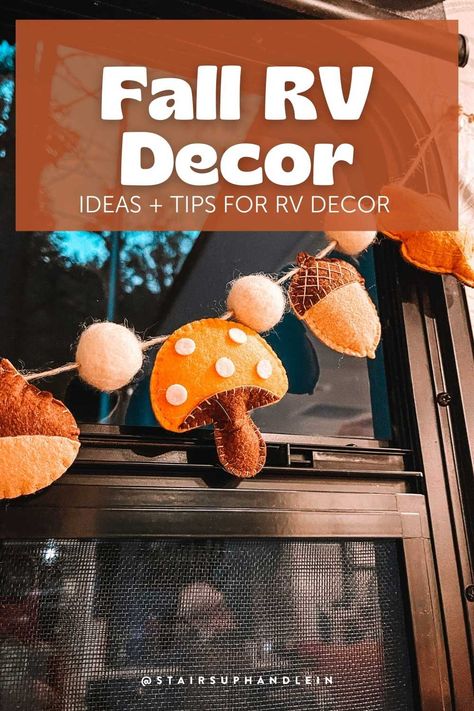 Travel Trailer Fall Decor, Rv Halloween Decorating Ideas Inside, Fall Camper Decor Ideas, Fall Rv Decorating, Fall Rv Decor, Rv Fall Decorating Ideas, Rv Halloween Decorating Ideas, Halloween Decorations Inside, Rv Decorating Ideas