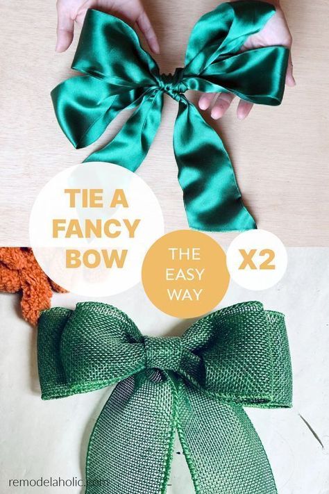 If you want to learn how to tie a bow to add to a Christmas wreath or holiday gift, learn two different methods from Remodelaholic! This tutorial shows two easy ways to tie a bow using a spool of ribbon with pictures and video. These beautiful bows will look great for holiday or Christmas party decor! How To Tie A Big Ribbon Bow, How To Make A Bow With Velvet Ribbon, Ways To Tie A Bow, Tie Bows With Ribbon, Diy Gift Bow, Ribbon Bow Tutorial, Bow Making Tutorials, Christmas Party Decor, Christmas Bow Tie