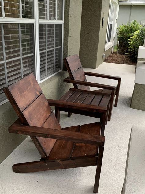 Garden Chairs Outdoor Wood, Weather Proof Outdoor Furniture, Outdoor Fire Pit Chairs, Diy Fire Pit Chairs, Campfire Chairs, Garden Chairs Outdoor, Modern Adirondack Chairs, Diy Outdoor Chair, Outdoor Chairs Diy