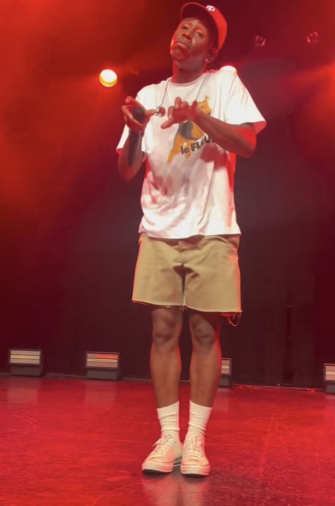 Tyler The Creator Performing, Golf Wang Outfit, Tyler Outfit, I Love Tyler The Creator, Tyler Concert, Felicia The Goat, Tyler The Creator Outfits, Sir Baudelaire, Wolf Haley