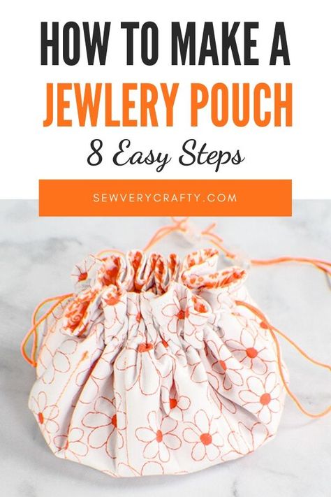 Diy Jewellery Pouch, Melanie Ham, Drawstring Jewelry Pouch, Diy Handmade Bags, Round Pouch, Beginners Sewing, Pouch Diy, Pouch Sewing, Basic Sewing