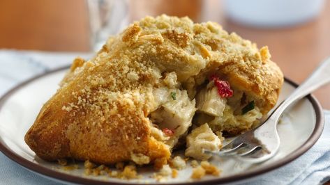 Savory Crescent Chicken Squares Recipe - Pillsbury.com Chicken Squares, Crescent Chicken, Crescent Bake, Bake Off Recipes, Cream Cheese Crescent Rolls, Pillsbury Recipes, Square Recipes, Crescent Roll Recipes, Cream Cheese Chicken