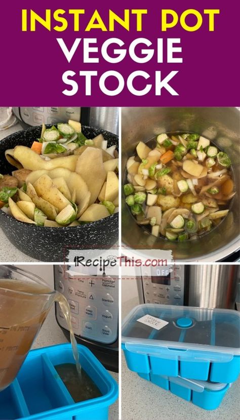 Vegetable Stock Recipe, Homemade Vegetable Stock, Pressure Cooking Recipes, Stock Recipes, Healthy Baked Chicken, Pot Beef Stew, Instant Pot Soup Recipes, Veggie Stock, Chili Recipe Easy