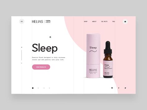 Helias Oils - drop down menu to detail page interaction by Juraj Molnár Cosmetic Web, Gradient Color Design, Design Websites, Detail Page, Webpage Design, Website Design Layout, Website Banner, Scroll Design, Website Design Inspiration