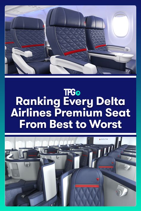 Delta Airlines First Class Seats, Delta First Class Domestic, Delta Comfort Plus Seats, Delta Airlines Tips, Delta One Seats, Delta First Class Seats, Delta Plane, Airplane Hacks, Plane Hacks