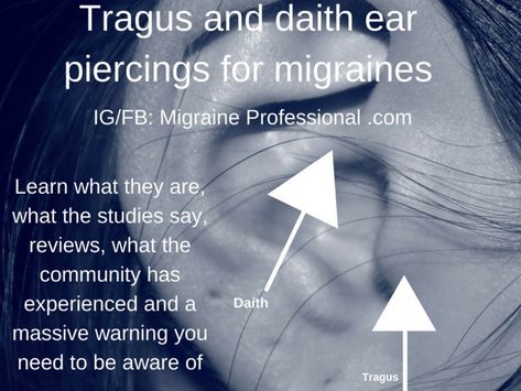 What is the tragus/daith ear piercing, how well does it work to prevent migraines and reviews. Before you get this done for migraine relief you need to... Daith Ear Piercings, Piercings For Migraines, Ear Piercing For Migraines, Piercing For Migraine Relief, Daith Piercing Migraine, Migraine Piercing, Prevent Migraines, Daith Ear Piercing, Ear Peircings