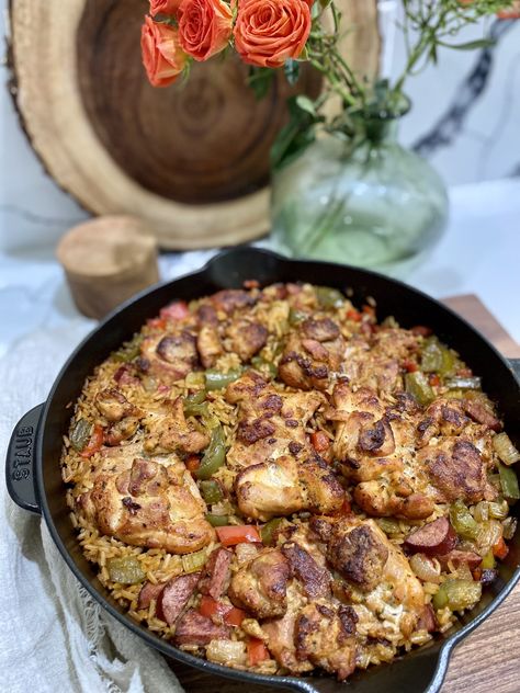 One Pot Chicken and Dirty Rice Coconut Rice Chicken, Chicken And Dirty Rice Recipe, Chicken And Dirty Rice, Sticky Coconut Rice, Dirty Rice Recipe, 2023 Recipes, Dirty Rice, Rice Chicken, One Pot Chicken