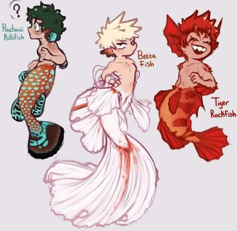 Mermaid Scales Drawing Reference, Kiribaku Mermaid Au, Art Reference Poses Models Sketch, Bakugo Mermaid, Kirishima Mermaid, Mermaid Mha, Bnha Mermaid Au, Mermaid Hair Art, Mha Mermaid Au