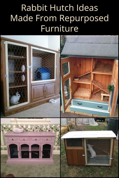 Here’s an interesting DIY project for pet rabbit owners. Why not build a rabbit hutch using repurposed furniture? We're sure you'll find inspiration in the clever DIY rabbit hutches in this article! Diy Rabbit Outdoor Enclosure, Rabbit Condo Indoor, Free Rabbit Hutch Plans, Rabbit Furniture Diy, Rabbit Hutches Diy, Rabbit Cage Diy Outdoor, Diy Small Animal Cage, Bunny Furniture Diy, Outdoor Pet Rabbit