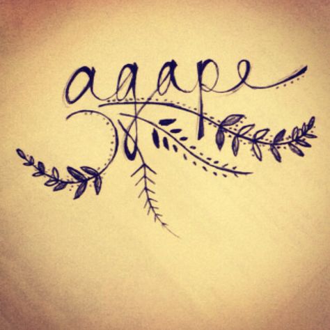 Agape Symbol, Agape Love Tattoo, Agape Tattoo For Women, Agape Tattoo, Boho Tattoos, Cross Tattoos For Women, Sick Tattoo, Fire Tattoo, Tattoo Art Drawings