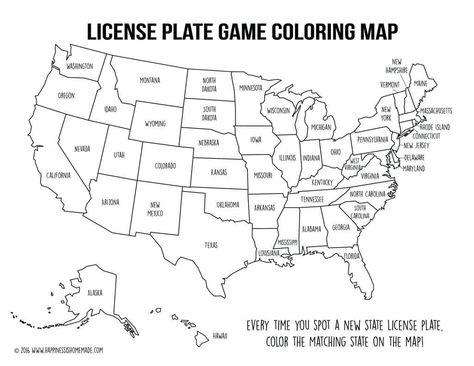 License Plate Game Printable Free Prints, License Plate Game, World Map Coloring Page, Map Game, Cesarean Delivery, Trip Games, Destination Vacation, Dc Trip, Road Pictures