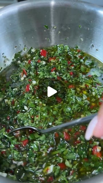 Food for your thoughts on Instagram: "I love this chimichurri recipe because it’s so versatile. You can use it on A N Y T H I N G. you can use it on steaks, veggies, shrimp, chicken thighs, potatoes, and even make chimichurri butter! 
🎥: @themoodyfoody

#chimichurri #argentina #reelitfeelit #yum #food #recipe #yummyfood" Chimichurri Butter, Chimichurri Burger, Chicken Thighs Potatoes, Chimichurri Recipe, Chimichurri Sauce, Food Recipe, Chicken Thighs, Fall Recipes, Steak