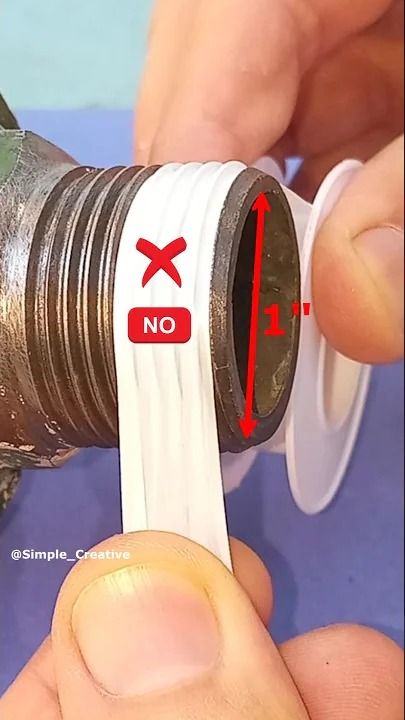 Remember this Tip of experienced Plumbers! How to use teflon tape on large diameter pipes?#shorts #tips #tricks #ideas #plumbing #diy #howto #plumber #pipe #... Plumber Tools, Diy Crafts Life Hacks, Diy Plumbing, Plumbing Pipes, Plumbing Fittings, Plumbing Pipe, Smart Ideas, Construction Tools, Garage Tools