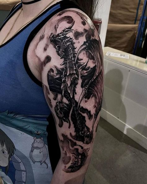 Parthurnaax Skyrim Tattoo, Skyrim Dark Brotherhood Tattoo, Alduin Skyrim Tattoo, Skyrim Dragon Tattoo, Souls Tattoo, Skyrim Tattoo, Brotherhood Tattoo, Fantasy Crafts, Dark Souls Tattoo