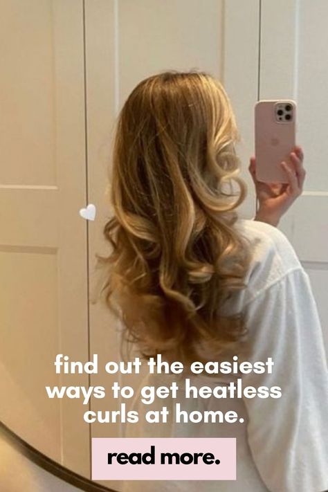 How to get heatless curls overnight with no damage at home? Check out our article to find out. Overnight Heatless Curls, Curls At Home, Heatless Curls Overnight, Ponytail Bun, Heat Styling, Clip In Ponytail, Heatless Curls, Beautiful Curls, Bouncy Curls