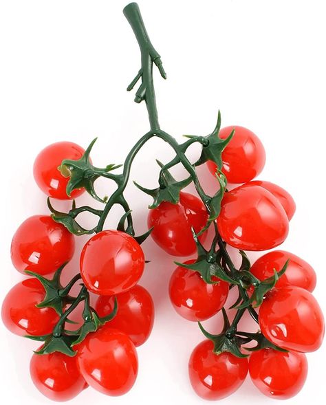 Amazon.com: Hagao Fake Cherry Tomatoes Artificial Fruit Plastic Lifelike Simulation House Kitchen Decoration (15 Grain) : Home & Kitchen Supermarket Display, Artificial Fruit, Red Pictures, Kitchen Display, Fruit Plate, Soft Plastic, Kitchen Decoration, Mini Garden, Pretty Gift