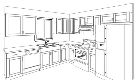 Simple Kitchen Remodel, Kitchen Design Pictures, Kitchen Drawing, Simple Kitchen Design, Small Kitchen Layouts, Kitchen Planner, Interior Design Drawings, Modern Kitchen Cabinet Design, Interior Design Sketches