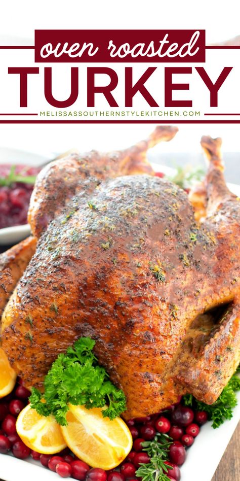 Celebrate Thanksgiving day with this delicious Thanksgiving dinner recipe! This Oven Roasted Turkey Recipe features dry brine, a flavorful rub combined with the citrus herb butter, which lends both smoky and citrus notes to the overall flavor. Serve this juicy main dish for dinner! Oven Roasted Turkey Recipes, Oven Roasted Turkey Recipes Thanksgiving, Roasted Turkey Recipes Thanksgiving, Turkey Recipes Thanksgiving Oven, Roasted Turkey Recipes, Roast Turkey Recipes Thanksgiving, Butter Basted Turkey, Roasted Turkey Recipe, Oven Roasted Turkey Breast