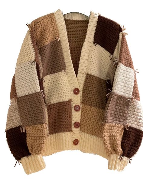 Harry Styles Cardigan, Gilet Crochet, Mode Turban, Patchwork Cardigan, Fall Knitting, Mode Crochet, Cardigan Design, Crochet Fashion Patterns, Crochet Cardigan Pattern