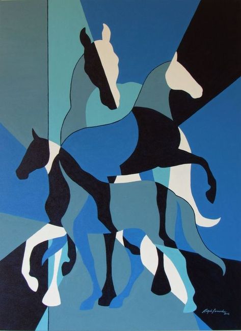 Colorful Horse Art, Abstract Horse Painting, Creation Art, Abstract Horse, Horse Illustration, Modern Art Paintings Abstract, Modern Art Paintings, Equine Art, Amazing Art Painting