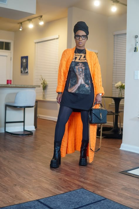 Colorful Outfit Ideas Plus Size, Ysl Watch, Amazon Glasses, Outfit Ideas Black Women, Rockstar Fashion, Bracelets Amazon, Outfit Ideas For Black Women, Target Boots, Outfit Ideas Black