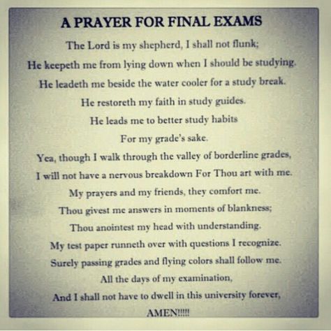 Final Exams Prayer :-) Students Prayer, Prayer Before Exam, Exam Prayer, Prayer For Students, Prayer For Success, Prayer For Studying, College Finals, Good Study Habits, School Prayer