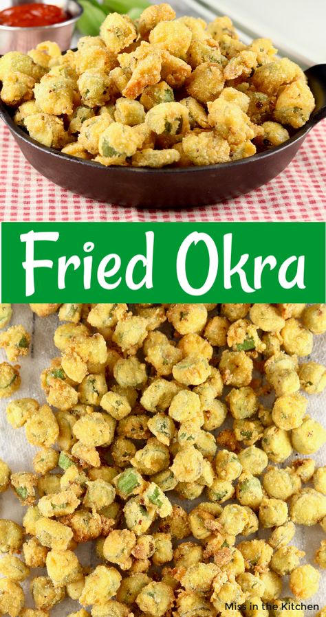 Fried Okra With Flour, Batter For Fried Okra, Okra Batter Recipe, Fried Okra Recipe Without Cornmeal, Easy Fried Okra With Flour, Fresh Fried Okra, How To Fry Fresh Okra, Fried Orka, Pan Fried Okra Recipe