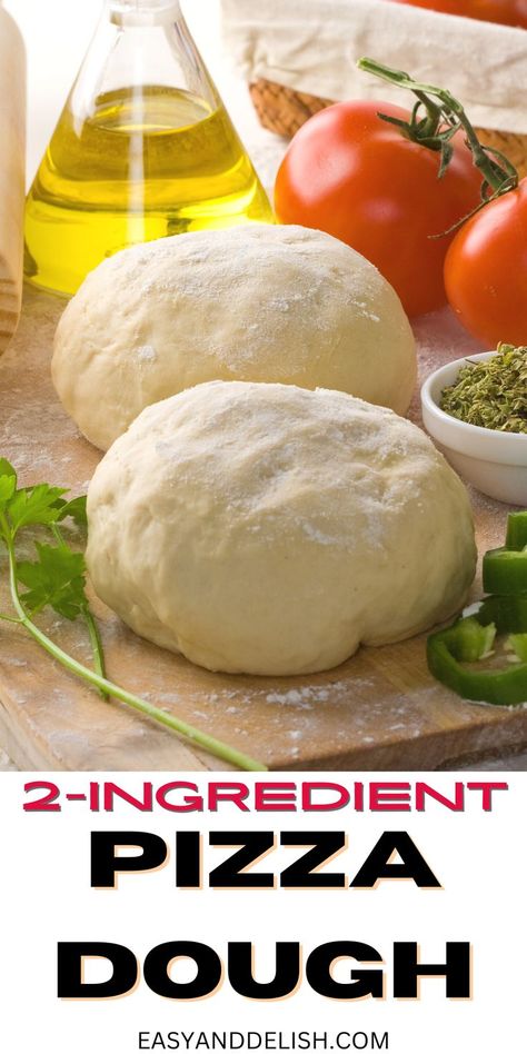 Make this 30-minute homemade pizza dough without yeast with just 2 ingredients: self-rising flour and Greek yogurt. It becomes crispy and has fewer calories than regular pizza dough. Homemade Pizza Dough Self Rising Flour, Pizza Crust With Self Rising Flour, Pizza Dough With Self Rising Flour, Easy Pizza Dough Recipe Quick No Yeast, Yogurt Pizza Dough Recipe, Pizza Dough Self Rising Flour, Quick Rise Pizza Dough, Self Rising Flour Pizza Dough, Easy Pizza Dough Recipe No Yeast