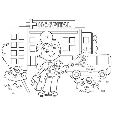 11,941 Kids Coloring Hospital Illustrations & Clip Art - iStock Cartoon Doctor, Educational Games For Preschoolers, Dots Game, Hospital Pictures, Kids Coloring Pages, Florence Nightingale, Cars Coloring Pages, Dog Coloring Page, Alphabet Coloring Pages