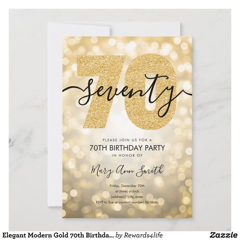 Rose Gold 70th Birthday Party, Birthday Elegant, 70th Birthday Party, 30th Birthday Party Invitations, 40th Birthday Party Invites, Surprise Birthday Invitations, 70th Birthday Invitations, 30th Birthday Invitations, 40th Birthday Invitations