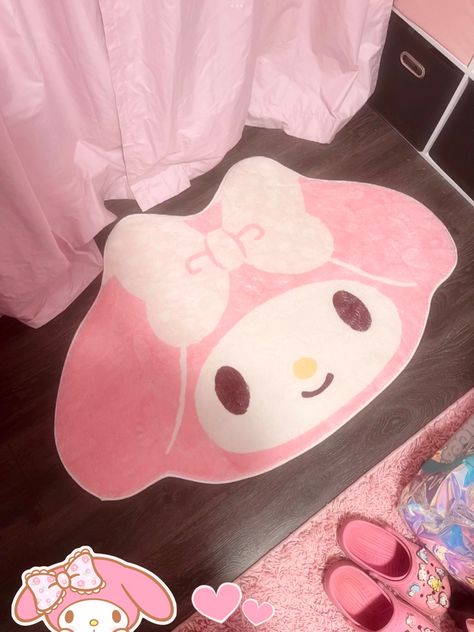 #kawaii #sanrio #kawaiicore #hellokitty #mymelody #kawaiimilki ଘ(੭ˊ꒳ˋ)੭✧ Room Inspo Bedroom, Hello Kitty Room, Teenager Bedroom Design, Kawaii Home, Kawaii My Melody, Kawaii Room Ideas, Kitty Room, Hello Kitty Bedroom, Fur Rugs