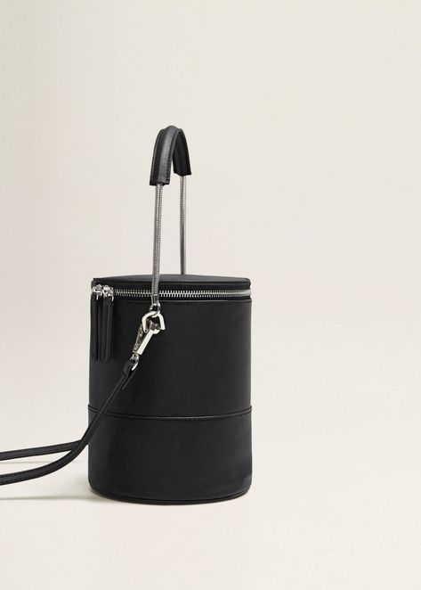 Mango Cylinder Bag in Black — UFO No More Cylinder Bag, Unique Handbags, Mango Outlet, Handcrafted Bags, Coach Horse And Carriage Tote, Cute Bags, Stylish Bag, Casual Backpack, Handbag Backpack