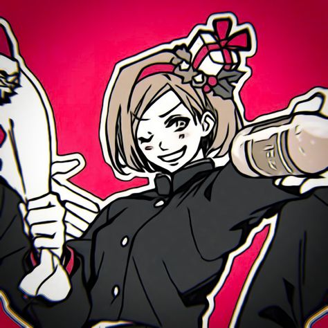 Nobara Christmas Pfp, Jjk Christmas Matching Pfp, Jujutsu Kaisen Christmas Icons, Jjk Christmas Pfp Matching, New Year Matching Pfp, Jjk Christmas Pfp, Matching Icons Navidad, Jujutsu Kaisen Christmas, Jjk Christmas