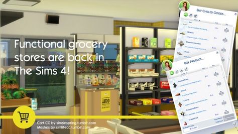 Simsworkshop: The Sims 4 Grocery Store Mod by SMagGeorge Sims 4 Relationships Mod, The Sims 4 Grocery Store, Sims 4 Grocery Store, Sims 4 Jobs, Asthetic Stationery, Lotes The Sims 4, Los Sims 4 Mods, Sims 4 Cheats, Die Sims 4