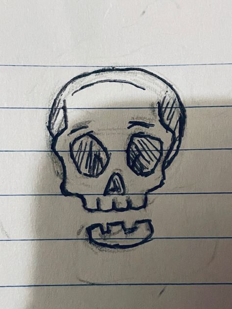 Small Simple Drawing Ideas, Graffiti Things To Draw, Cool Drawings Doodles, Meaningful Tattoo Sketches, Easy Skull Sketch, Small Graffiti Drawings, Funky Art Drawings Easy, Abandoned Places Drawing, Skull Drawing Cute