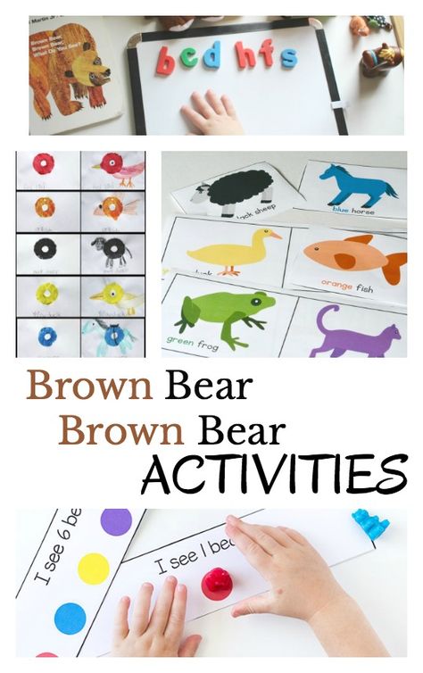 Fun and hands-on Brown Bear, Brown Bear activities to do with preschoolers and kindergarteners after reading the classic book, Brown Bear, Brown Bear, What Do You See? Bear Activities For Toddlers, Activities To Do With Preschoolers, Brown Bear Printables, Brown Bear Brown Bear Activities, Brown Bear Book, Bear Activities, Brown Bear Brown Bear, Science Skills, Bear Brown