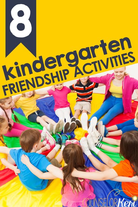 Kindergarten Friendship Activities for Group Counseling Kindergarten Friendship, Preschool Friendship, Friendship Crafts, Group Counseling Activities, Friendship Lessons, Friendship Theme, Friendship Skills, Friendship Activities, Friendship Games