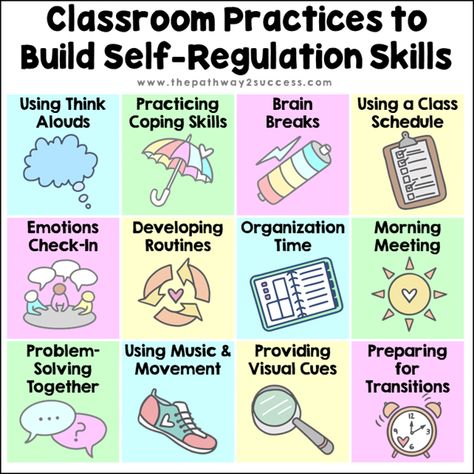 Emotional Support Classroom, Self Regulation Strategies, Conscious Discipline, Social Emotional Activities, Classroom Anchor Charts, Visual Supports, Behavior Interventions, Behaviour Management, Student Resources